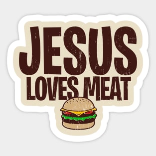 JESUS LOVES MEAT Sticker